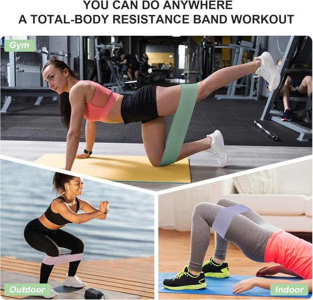 Detalle 2 de Booty Bands Set Resistance Bands for Working Out (Pilates & Yoga Starter Kit)
