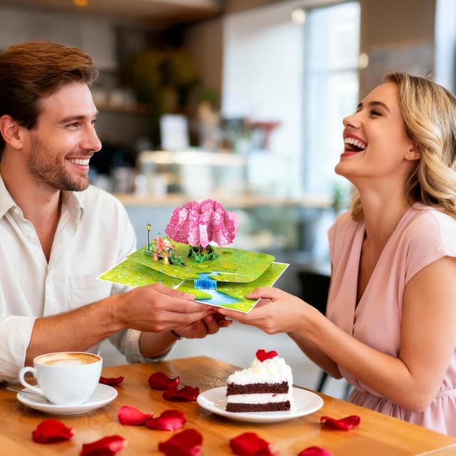 Thumbnail 3 de Romantic 3D Pop Up Card Touching gift