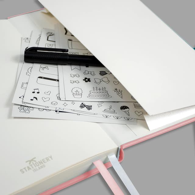 Thumbnail 6 de STATIONERY ISLAND Bullet Dotted Journal A5 (Hardcover, 120gsm) – Thick dotted notebook with pocket