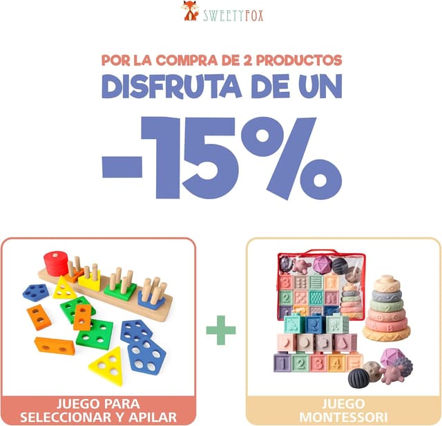 Thumbnail 5 de Sweety Fox Juguetes Montessori 20 piezas para 1 año