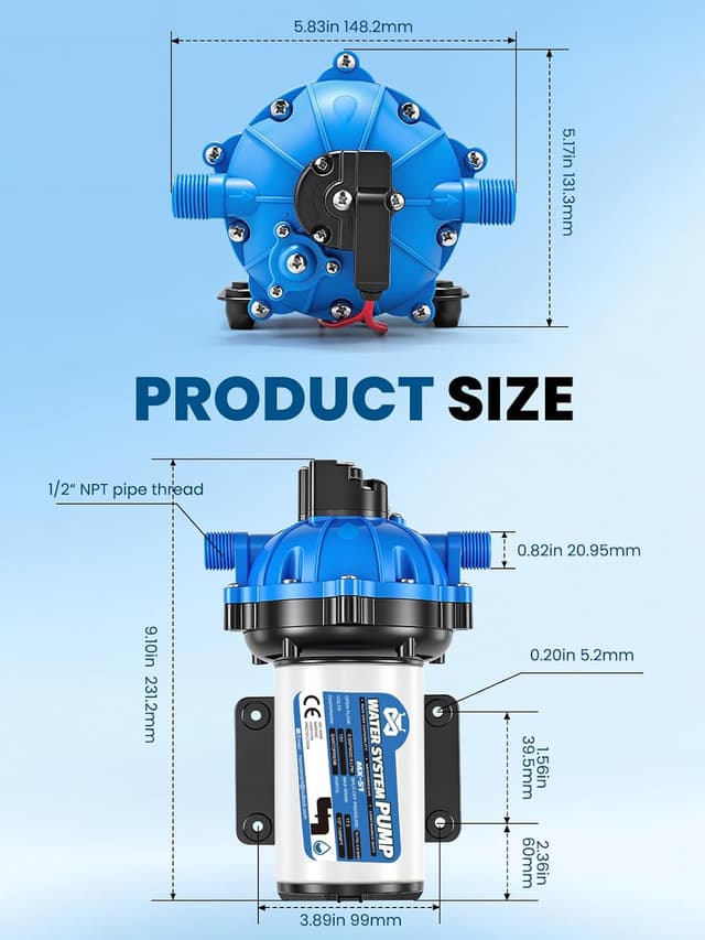 Thumbnail 1 de Mxmoonant 12V Waschpumpen-Set 20 LPM 70 PSI