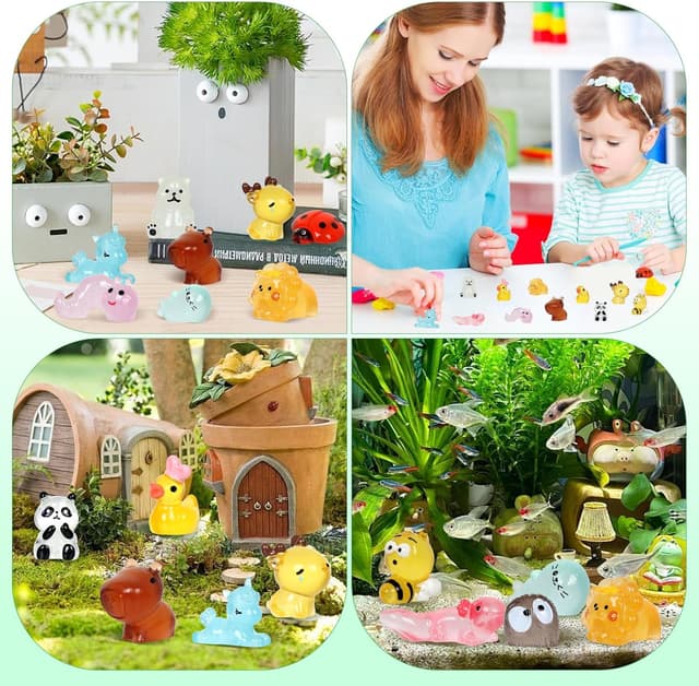 Thumbnail 5 de Crahuanli 120PCS Mini Resin Animals