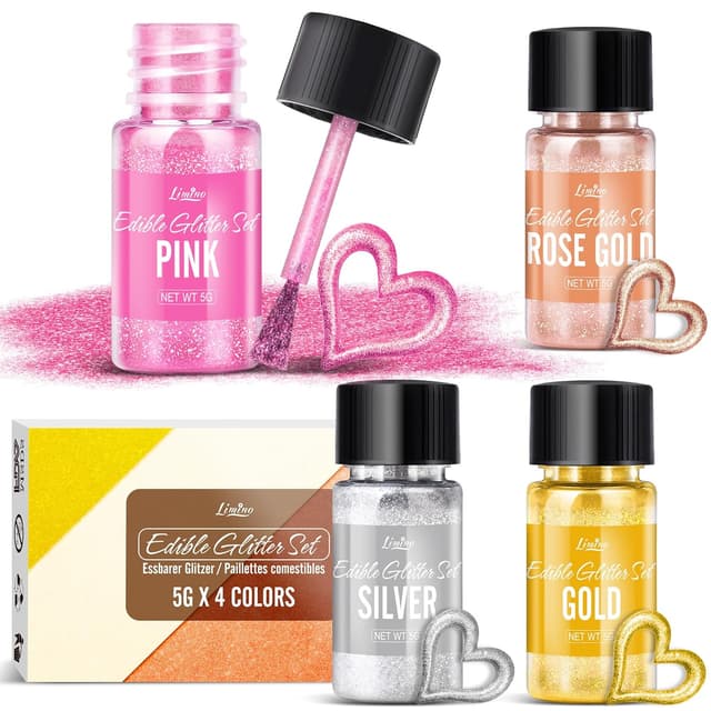 Imagen de Essbarer Glitzer Set 4 Farben für Torten 🍰 en OfertitasTOP