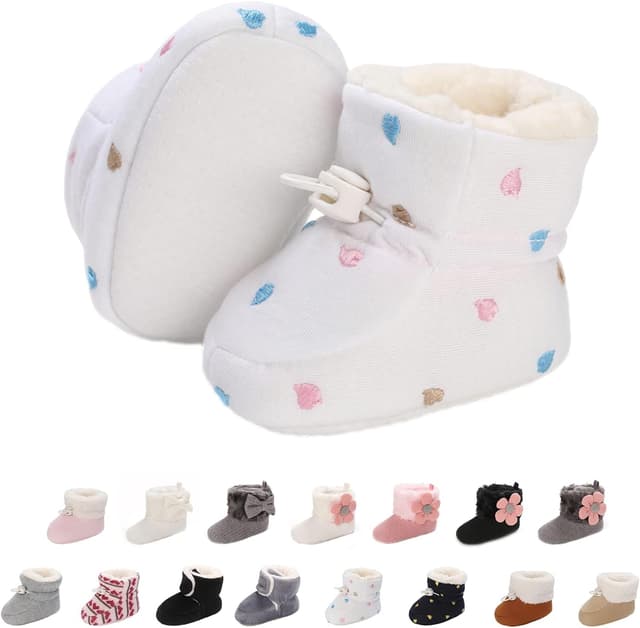 Detalle de Outfit Spring baby winter warm fleece booties with anti-slip sole (newborn to 18 months)