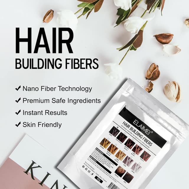 Thumbnail 6 de IKZEE Fibre per capelli nere (Nero) 50 g: fibre per correggere diradamento e zone calve