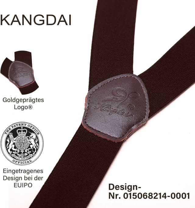 Thumbnail 6 de KANGDAI Herren Hosenträger aus Rindsleder 3,5 cm
