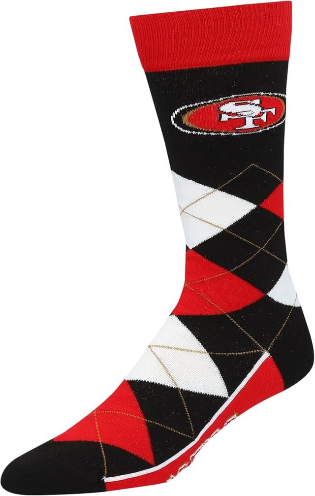 Detalle de For Bare Feet Tampa Bay Buccaneers Argyle Crew Socks (1 Pair)