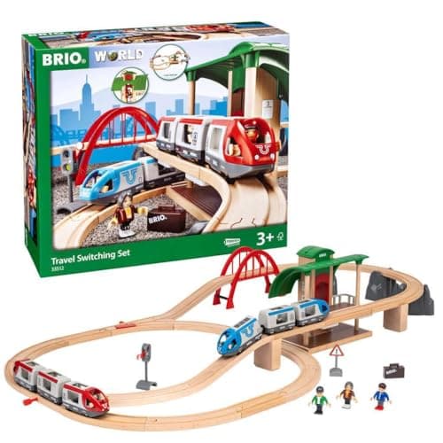 Imagen de BRIO World Set Ferrocarril con cambio, madera en OfertitasTOP