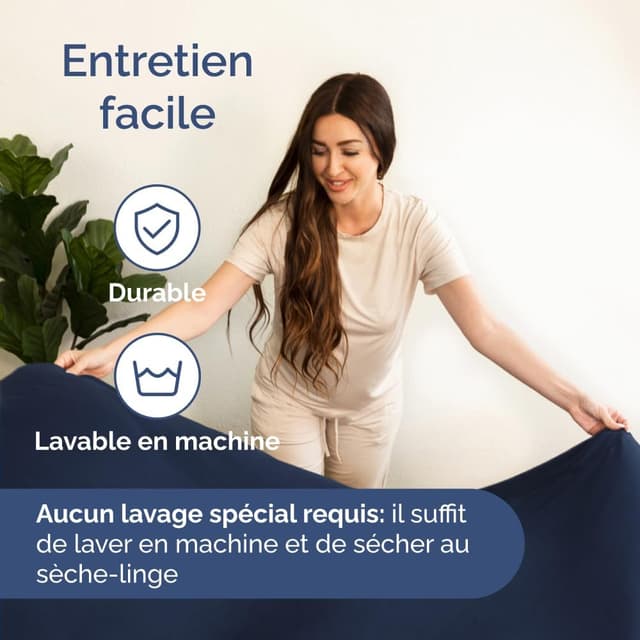 Detalle 2 de CGK Unlimited ensemble draps bleu marine 4 pièces