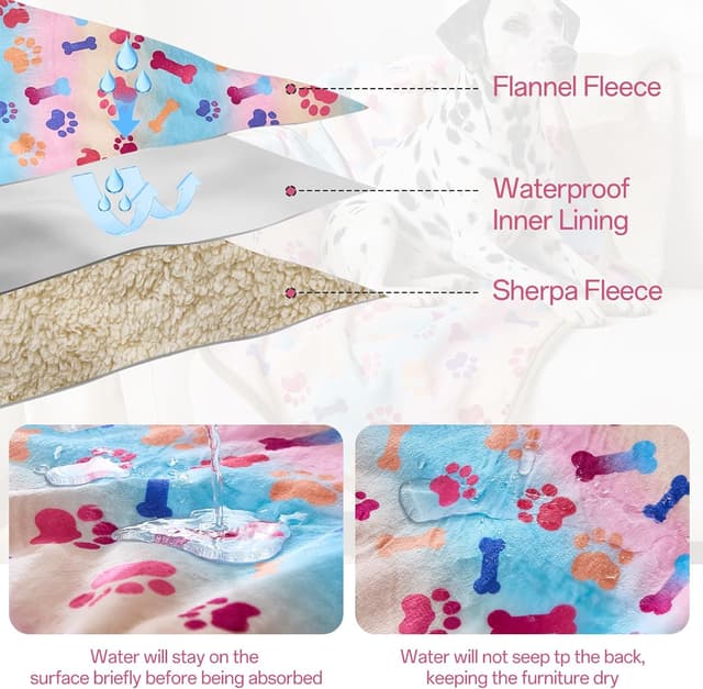Thumbnail 3 de WONGS Bedding Waterproof Dog Blanket 73x101cm