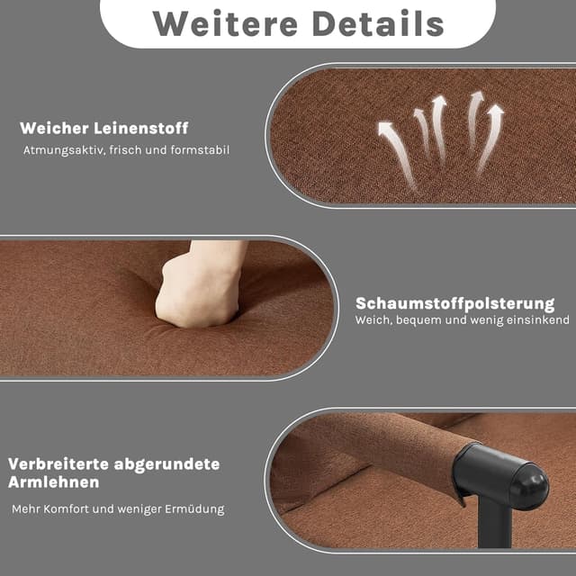 Thumbnail 5 de WOLTU Schlafsessel 3‑in‑1 65x75x78 cm