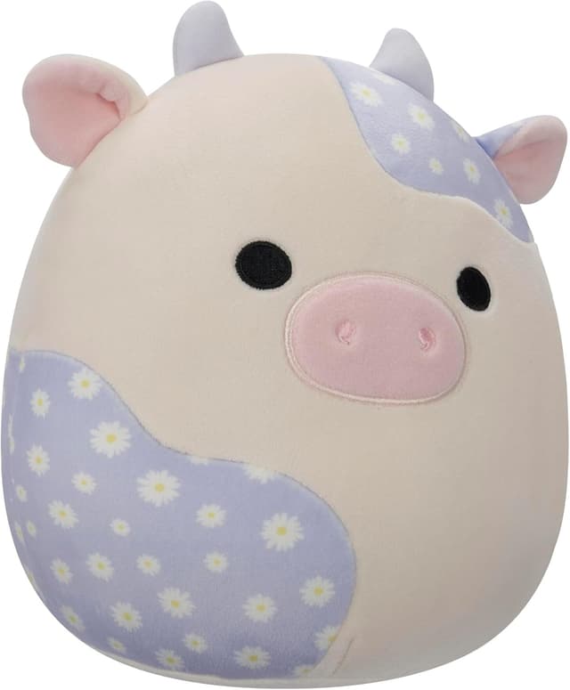Detalle 2 de Squishmallows SQER01486 – Liesel die Kuh mit Blumenmuster (offizielles Plüschtier, 19 cm)