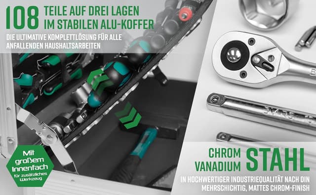 Thumbnail 1 de Mannesmann M29075 Maletín de herramientas 108 piezas