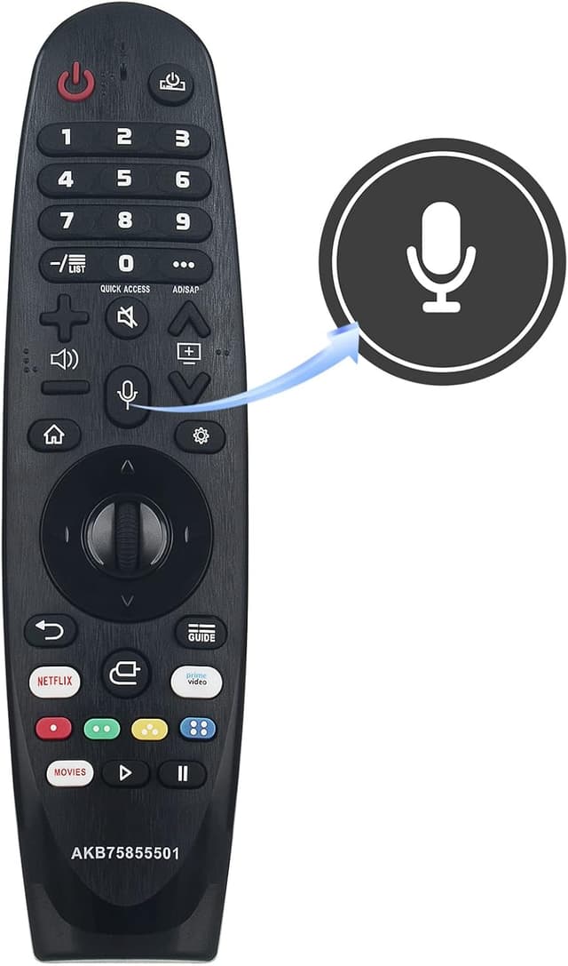 Detalle 2 de VINABTY AKB75855501 MR20GA replacement remote with voice for LG NanoCell TVs