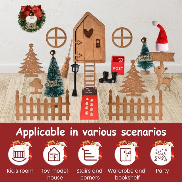 Thumbnail 4 de JOYSAL Wichteltür Zubehör Set 24 Teile 🎄