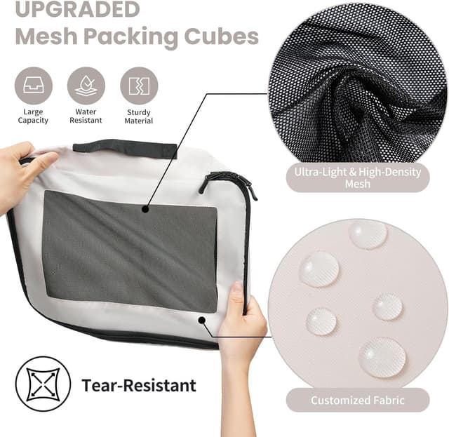 Detalle de Packing cubes set 8 for suitcase