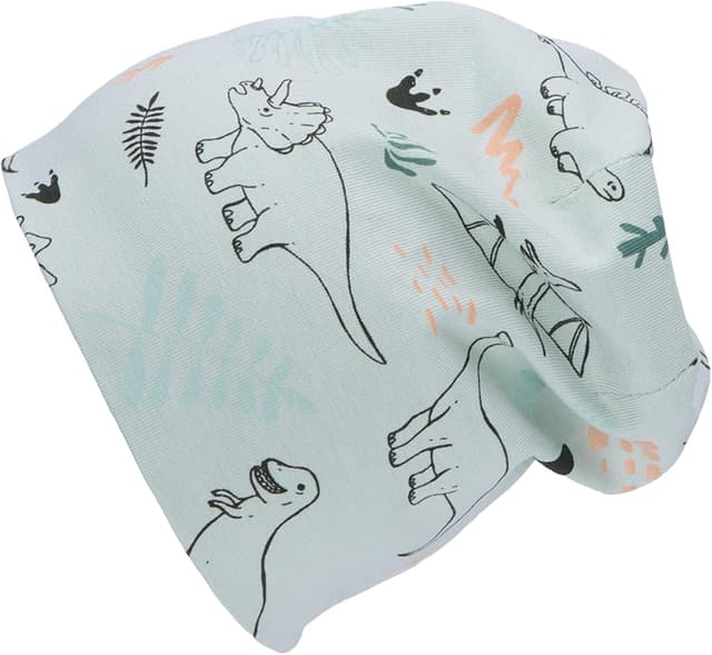 Detalle de Sterntaler Slouch-Beanie Kinder mit Dinosaurier-Motiv – weiche Babymütze für draußen