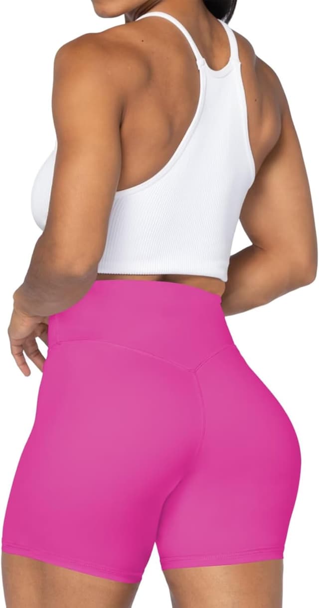 Detalle 1 de Sunzel No Front Seam High Waist Biker Shorts for Women (Squat Proof Yoga & Gym)