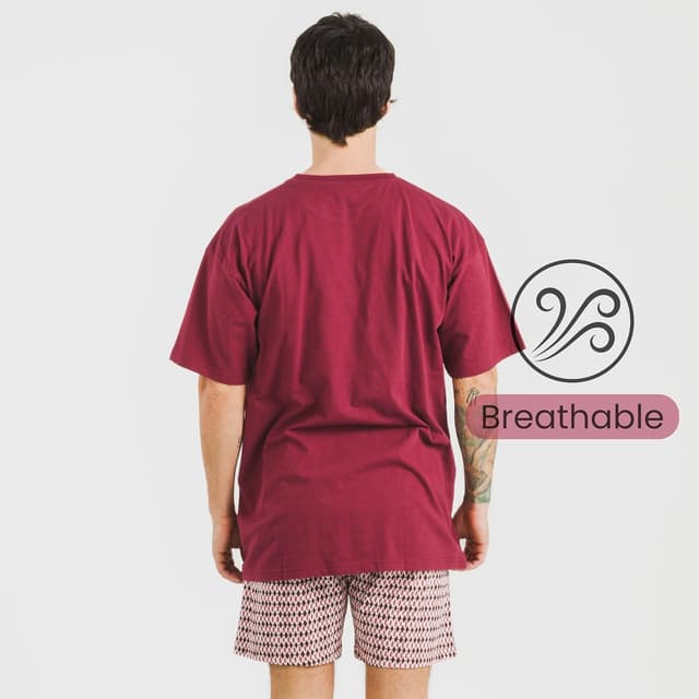 Thumbnail 6 de TRAMAS+ Pyjama d’été pour homme en 100% coton (t-shirt manches courtes + short)