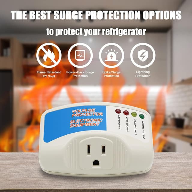 Detalle de BSEED Surge Protector for Home Appliances (Single Outlet, 120V/15A, 1875W) — 2 Pack