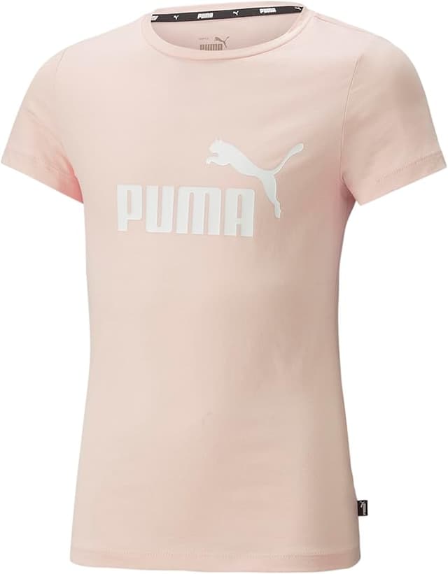 Detalle de PUMA ESS Logo Tee G Niñas - Camiseta Negra