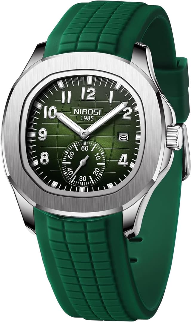 Thumbnail 6 de NIBOSI Men’s Analog Quartz Watch with Silicone Strap – Business Waterproof 3 ATM