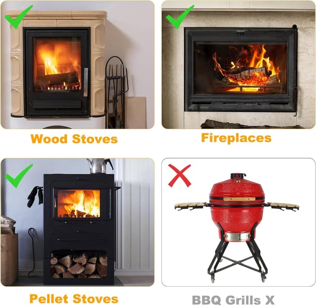 Detalle de Flintronic guarnizione per porta stufa in fibra di corda ignifuga (Φ8 mm x 3 m)