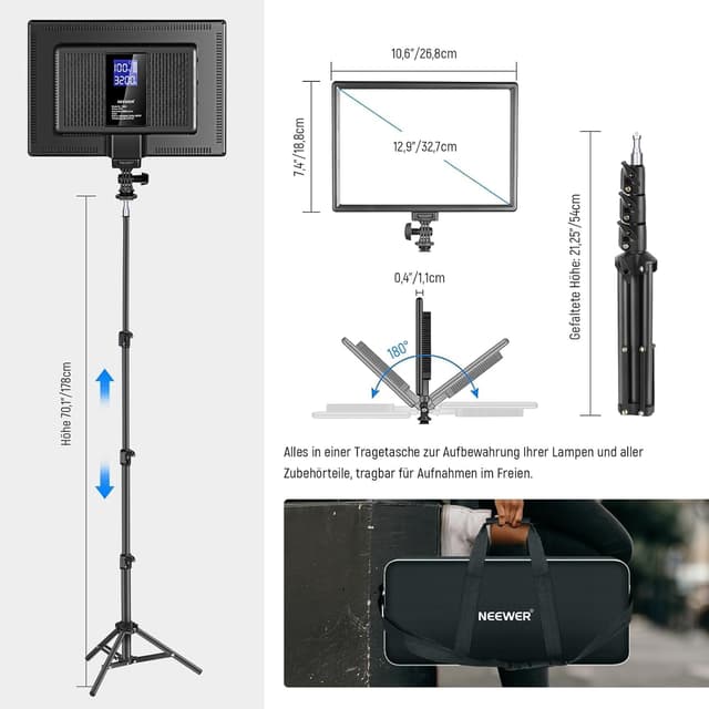 Thumbnail 4 de NEEWER 13" LED Videolicht Panel 8000mAh