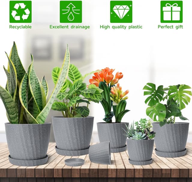 Thumbnail 4 de Plant Pots Indoor 6-Pack