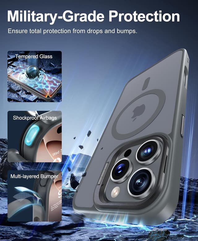 Thumbnail 4 de Beeasy Funda para iPhone 16 Pro Max con Soporte y MagSafe