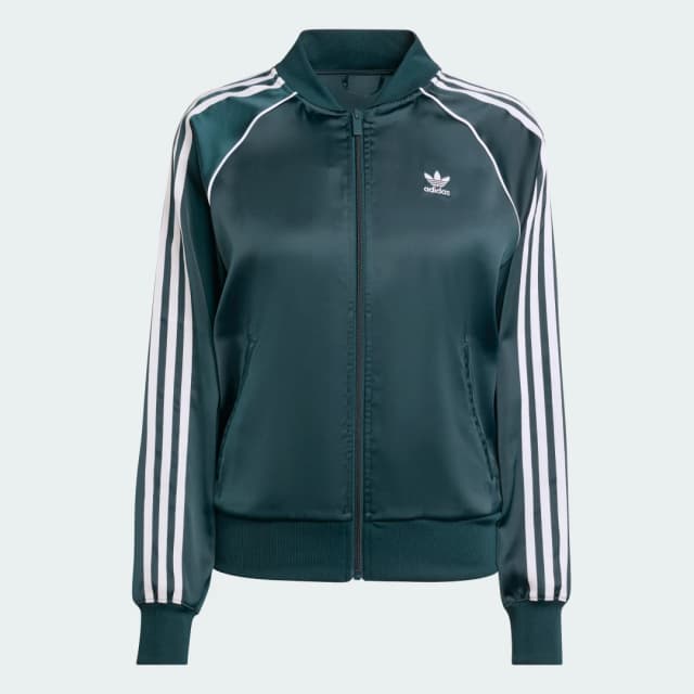 Detalle 2 de Adidas Chaqueta deportiva de raso SST Verde