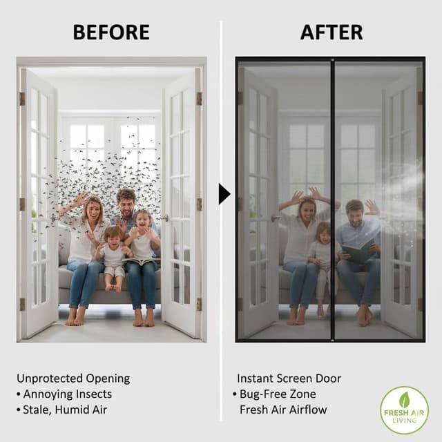 Thumbnail 4 de CANLENE Premium Magnetic Screen Door 1-pack 🚪