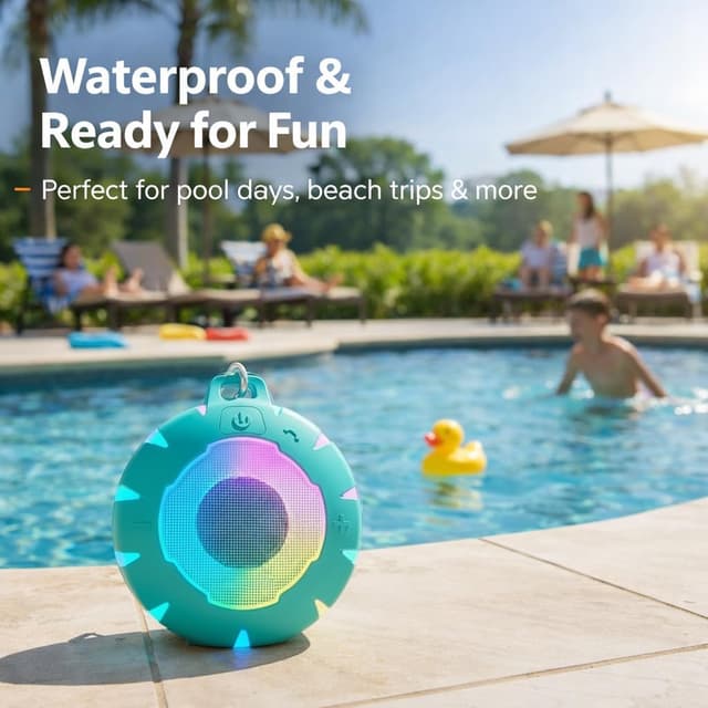 Detalle de HEYSONG Waterproof Bluetooth Speaker 5W