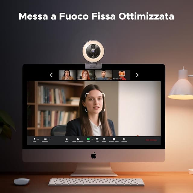 Detalle de UGREEN Webcam 2K 30FPS, USB A e USB C