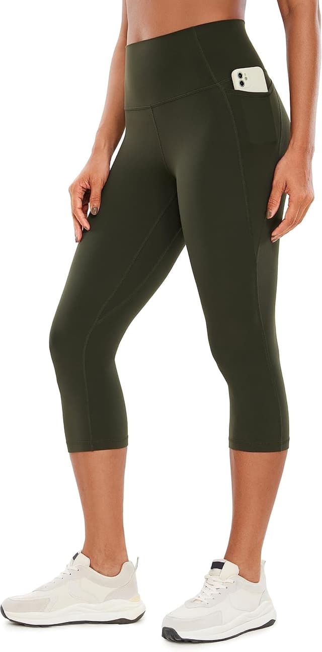 Detalle de CRZ YOGA Women’s Butterluxe Workout Capri Leggings (21 inches) with Pockets