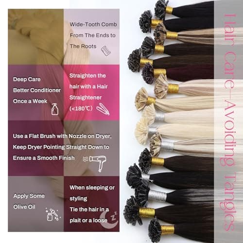 Detalle 2 de Moresoo extension cheveux naturel kératine 50 mèches blond clair 35 cm ⚙