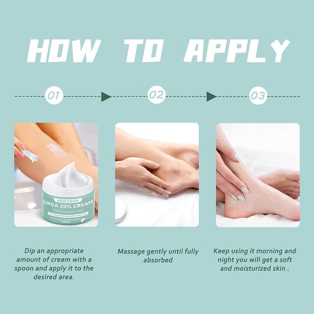 Detalle de Urea Creme 20 Prozent (250 g) – Hornhautentferner- und Feuchtigkeitscreme für Füße, Hände & mehr