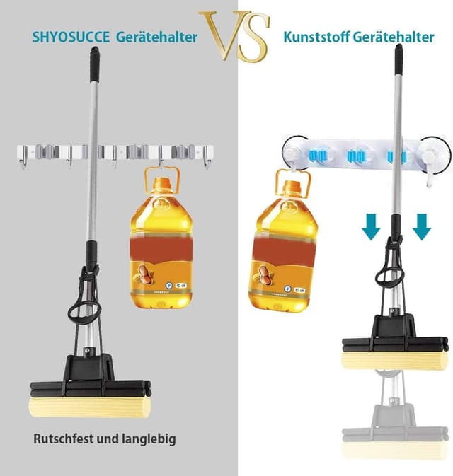 Thumbnail 3 de SHYOSUCCE Colgador de Escobas 4 posiciones