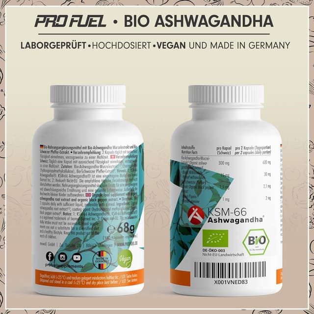 Thumbnail 5 de BIO Ashwagandha Kapseln 180x 600 mg