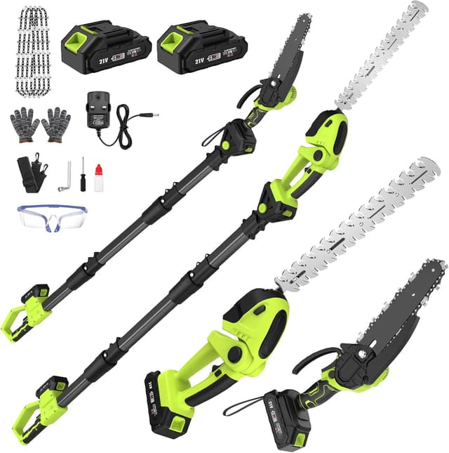 Imagen de Cordless Pole Hedge Trimmer & Chainsaw Set 550W en OfertitasTOP
