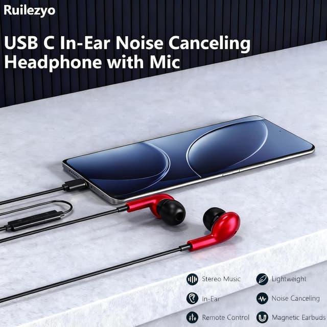 Detalle 2 de USB‑C Kopfhörer mit Mikrofon für Galaxy & Co