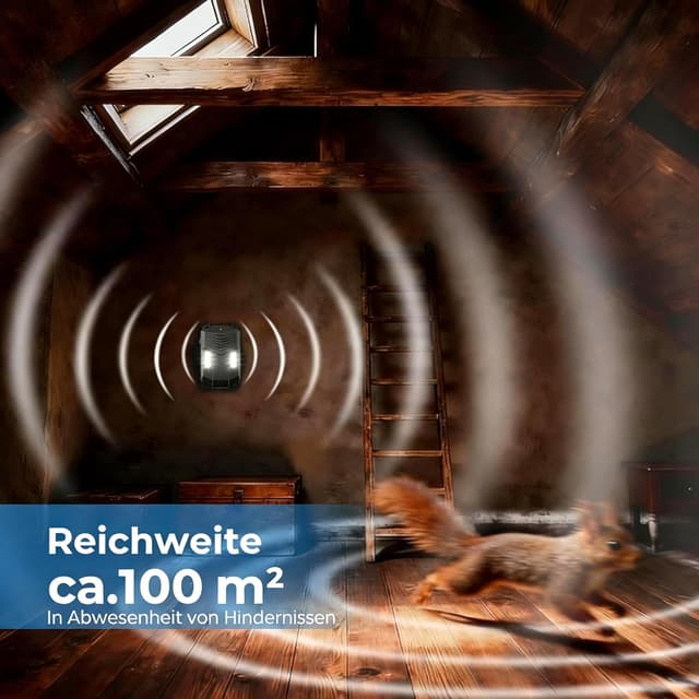 Thumbnail 5 de Marderschreck Ultraschall mit Blitzlicht 100 m² 📢