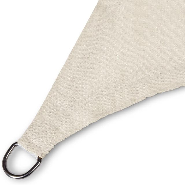 Detalle de Lumaland voile d’ombrage rectangulaire 2 x 3 m ivoire en HDPE avec drisses de fixation