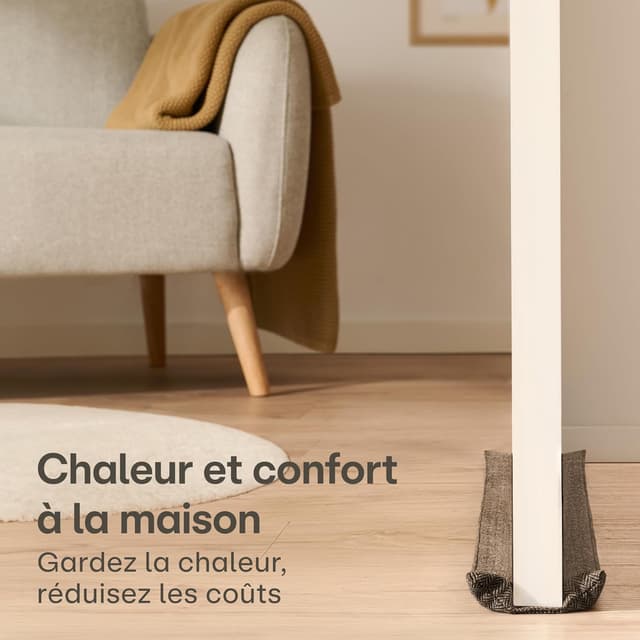 Thumbnail 1 de Boudin de Porte 70–100 cm Tissu Lavable Marron