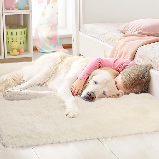 Thumbnail 6 de Sour Lemon Hochflor Teppich Creme 160x230