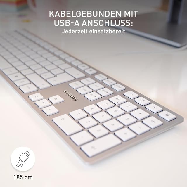 Thumbnail 2 de CHERRY KC 6000 Slim Tastatur USB Silber