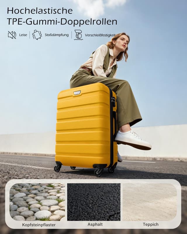 Detalle de COOLIFE Kofferset 3-teilig mit 360° Rädern