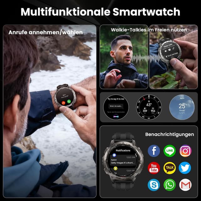 Thumbnail 6 de KOSPET Tank T4 Smartwatch mit GPS, 10ATM