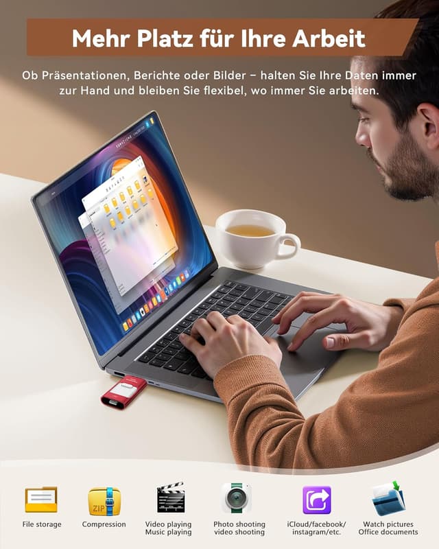 Thumbnail 6 de ZARMST USB Stick 512GB 4‑in‑1