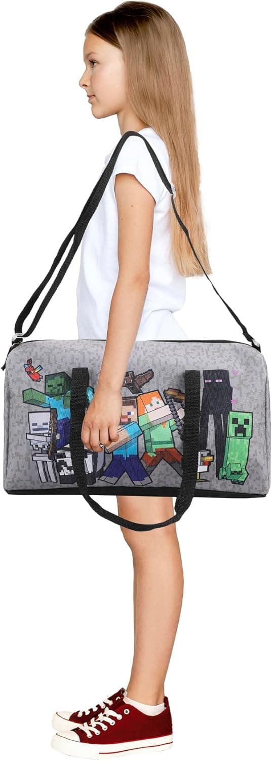 Thumbnail 6 de Minecraft Monster Battle 5-Piece Duffel Bag Set by Bioworld – officially licensed travel kit for kids and teens